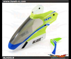 E-Flite mCP X Complete Green Canopy with Vertical Fin